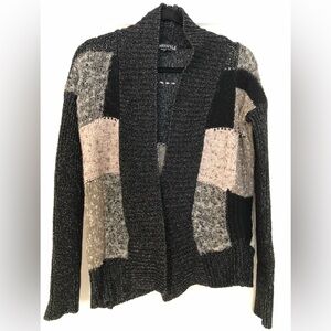 MARYSTYLE Large Women’s Cardigan Sweater Gray Chunky Wool/Alpaca/Mohair blend